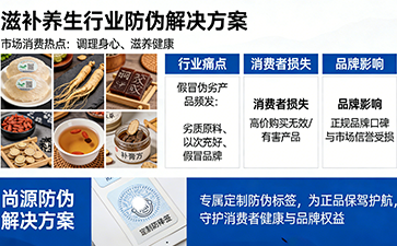 守護(hù)滋補(bǔ)養(yǎng)生正品，尚源防偽標(biāo)簽筑牢品牌與健康雙重防線